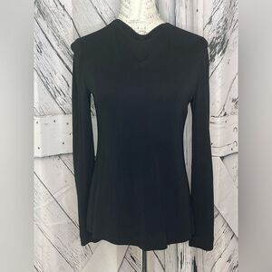 Lida Baday Blouse Long Sleeves Draped Neckline S